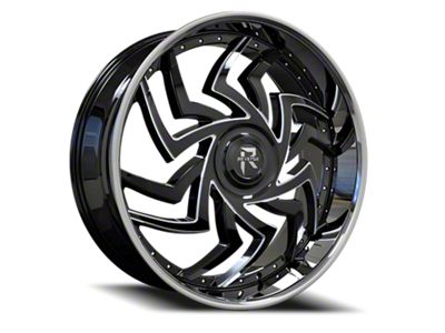 RL-107 Big Floater Black Machined Chrome SSL 6-Lug Wheel; 26x9.5; 25mm Offset (25-26 4Runner)