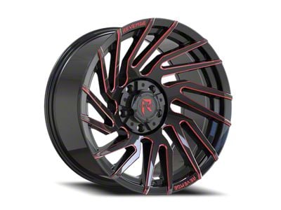 RV-207 Black with Red Milled 6-Lug Wheel; 24x10; -19mm Offset (05-15 Tacoma)