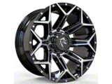 RV-202 Black Machine 5-Lug Wheel; 20x10; -19mm Offset (07-13 Tundra)