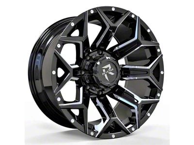 Revenge Off-Road Wheels RV-202 Black and Milled Wheel; 20x10; -19mm Offset (07-18 Jeep Wrangler JK)