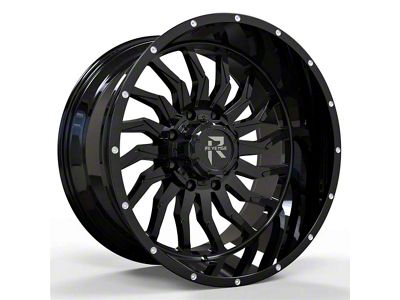 Revenge Off-Road Wheels RV-204 Gloss Black Wheel; 20x10; -19mm Offset (07-18 Jeep Wrangler JK)