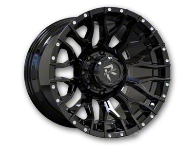 Revenge Off-Road Wheels RV-201 Gloss Black with Dots Wheel; 20x10; -19mm Offset (18-25 Jeep Wrangler JL)