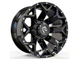 RV-202 Gloss Black with Dots Wheel; 20x9; 0mm Offset (18-26 Jeep Wrangler JL)