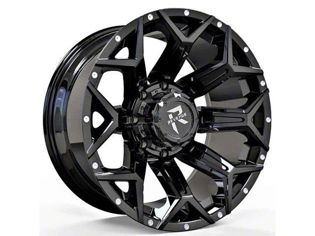 Jeep Wrangler RV-202 Gloss Black with Dots Wheel; 20x9; 0mm Offset (07 ...