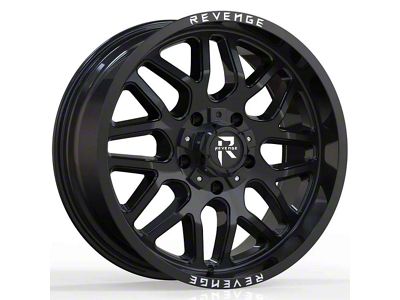 Revenge Off-Road Wheels RV-206 Gloss Black Wheel; 20x9; 0mm Offset (18-25 Jeep Wrangler JL)