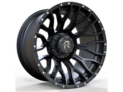 Revenge Off-Road Wheels RV-201 Satin Black with Dots 5-Lug Wheel; 22x12; -44mm Offset (14-21 Tundra)