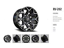 RV-202 Black Machine 6-Lug Wheel; 20x9; 0mm Offset (22-26 Tundra)