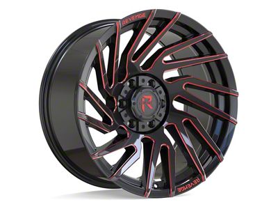 Revenge Off-Road Wheels RV-207 Black with Red Milled 6-Lug Wheel; 20x9; 0mm Offset (22-25 Tundra)