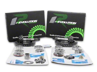 Revolution Gear & Axle Dana 44 Front Axle/44 Rear Axle Ring and Pinion Gear Kit with Master Overhaul Kit; 4.11 Gear Ratio (07-18 Jeep Wrangler JK Rubicon)