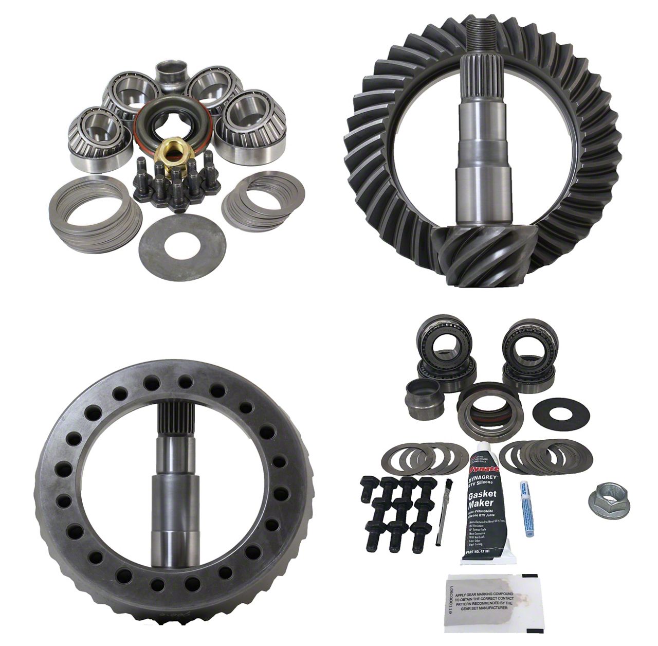 Revolution Gear Axle Dana 44 Front Axle 44 Rear Axle Ring and Pinion Gear Kit with Master Overhaul Kit 4.56 Gear Ratio 07 18 Jeep Wrangler JK
