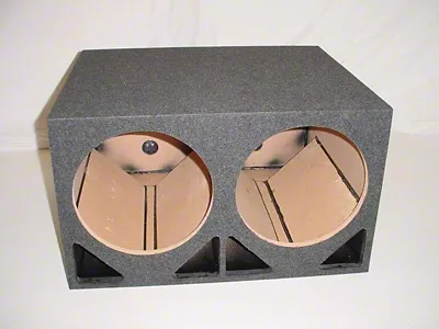 Rhino Box Dual 15-Inch Double Ported Subwoofer Box; Carpeted (Universal; Some Adaptation May Be Required)