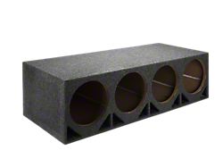 Rhino Box Quad 10-Inch Double Ported Subwoofer Box; Carpeted (Universal; Some Adaptation May Be Required)