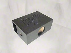 Rhino Box Single 8-Inch Super Bass Horn Ported Subwoofer Box; Poly Coated (Universal; Some Adaptation May Be Required)