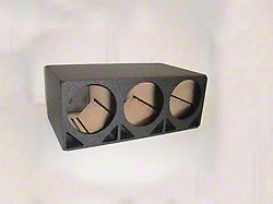 Rhino Box Triple 10-Inch Double Ported Subwoofer Box; Poly Coated (Universal; Some Adaptation May Be Required)