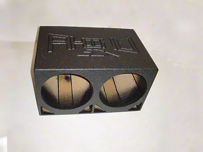 Rhino Box Dual 15-Inch Double Ported Subwoofer Box; Poly Coated (Universal; Some Adaptation May Be Required)