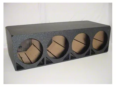 Rhino Box Quad 10-Inch Double Ported Subwoofer Box; Poly Coated (Universal; Some Adaptation May Be Required)