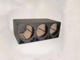 Triple 10-Inch Double Ported Subwoofer Box; Poly Coated (Universal; Some Adaptation May Be Required)