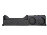 Dual 10-Inch Down Firing Subwoofer Box; Poly Coated (05-12 Frontier Crew Cab)