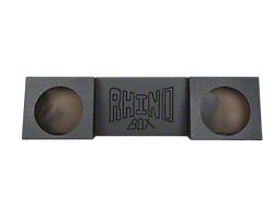 Rhino Box Dual 10-Inch Behind Seat Subwoofer Box; Poly Coated (Universal; Some Adaptation May Be Required)
