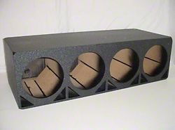 Rhino Box Quad 10-Inch Double Ported Subwoofer Box; Poly Coated (Universal; Some Adaptation May Be Required)