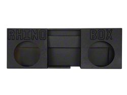 Rhino Box Dual 10-Inch Behind Seat Subwoofer Box; Poly Coated (05-23 Tacoma Double Cab)