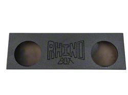Rhino Box Dual 10-Inch Behind Seat Subwoofer Box; Poly Coated (Universal; Some Adaptation May Be Required)
