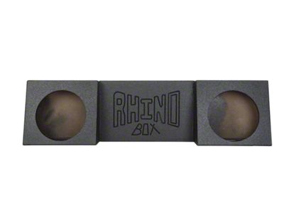 Rhino Box Dual 10-Inch Behind Seat Subwoofer Box; Poly Coated (Universal; Some Adaptation May Be Required)