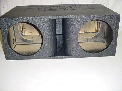 Rhino Box Dual 10-Inch Super Bass Horn Ported Subwoofer Box; Poly Coated (Universal; Some Adaptation May Be Required)