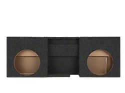 Rhino Box Dual 12-Inch Behind Seat Subwoofer Box; Carpeted (05-23 Tacoma Double Cab)
