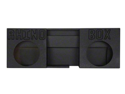 Rhino Box Dual 12-Inch Behind Seat Subwoofer Box; Poly Coated (05-23 Tacoma Double Cab)