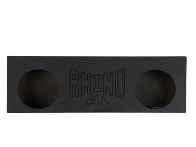 Rhino Box Dual 12-Inch Slot Ported Subwoofer Box; Poly Coated (Universal; Some Adaptation May Be Required)