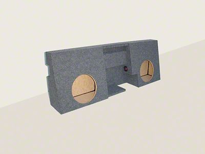 Rhino Box Dual 8-Inch Behind Seat Subwoofer Box; Carpeted (05-23 Tacoma Double Cab)