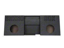 Rhino Box Dual 8-Inch Behind Seat Subwoofer Box; Poly Coated (05-23 Tacoma Double Cab)