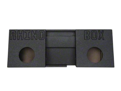 Rhino Box Dual 8-Inch Behind Seat Subwoofer Box; Poly Coated (05-23 Tacoma Double Cab)