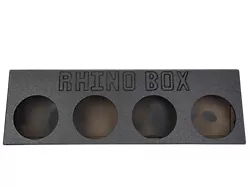 Rhino Box Quad 10-Inch Behind Seat Subwoofer Box; Poly Coated (Universal; Some Adaptation May Be Required)