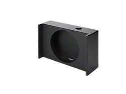 Rhino Box Single 10-Inch Under Rear Seat Down Fire Subwoofer Box; Poly Coated (Universal; Some Adaptation May Be Required)