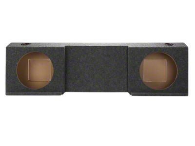 Dual 12-Inch Down Firing Subwoofer Box; Carpeted (04-13 Titan Crew Cab)