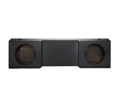 Dual 12-Inch Down Firing Subwoofer Box; Poly Coated (04-13 Titan Crew Cab)