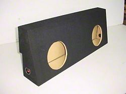 Rhino Box Dual 10-Inch Behind Seat Subwoofer Box; Poly Coated (08-10 Tundra CrewMax)