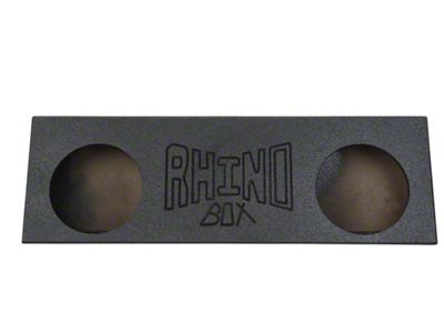 Rhino Box Dual 10-Inch Behind Seat Subwoofer Box; Poly Coated (Universal; Some Adaptation May Be Required)
