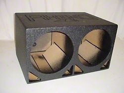 Rhino Box Dual 10-Inch Double Ported Subwoofer Box; Poly Coated (Universal; Some Adaptation May Be Required)