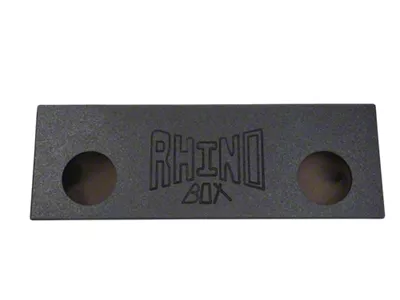 Rhino Box Dual 8-Inch Behind Seat Subwoofer Box; Poly Coated (11-13 Tundra CrewMax)