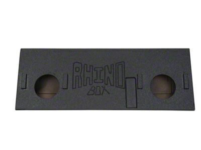 Rhino Box Dual 8-Inch Behind Seat Subwoofer Box; Poly Coated (14-25 Tundra Double Cab, CrewMax)