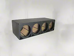 Rhino Box Quad 12-Inch Double Ported Subwoofer Box; Poly Coated (Universal; Some Adaptation May Be Required)