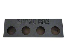 Rhino Box Quad 8-Inch Behind Seat Subwoofer Box; Poly Coated (Universal; Some Adaptation May Be Required)