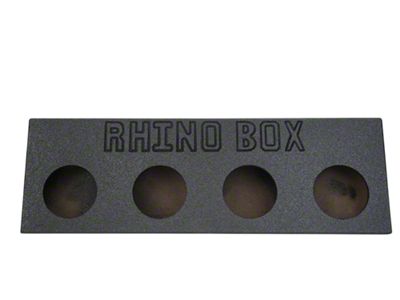 Rhino Box Quad 8-Inch Behind Seat Subwoofer Box; Poly Coated (Universal; Some Adaptation May Be Required)