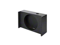 Rhino Box Single 10-Inch Under Rear Seat Down Fire Subwoofer Box; Poly Coated (Universal; Some Adaptation May Be Required)