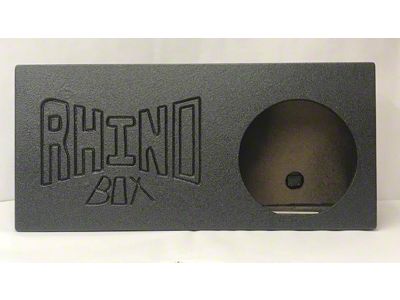 Rhino Box Single 12-Inch Slot Ported Subwoofer Box; Poly Coated (Universal; Some Adaptation May Be Required)