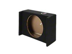 Single 12-Inch Under Rear Seat Down Fire Subwoofer Box; Carpeted (Universal; Some Adaptation May Be Required)