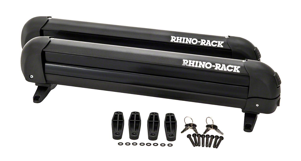 RhinoRack Jeep Gladiator Ski and Snowboard Carrier for 4 Skis or 2